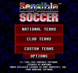 Sensible Soccer (Europe) (En,Fr,De,It) Title Screen